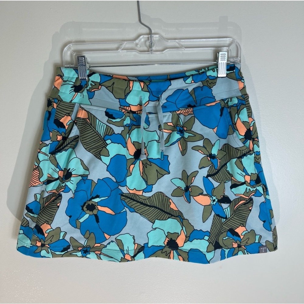 Title Nine Floral Mini Skort - Blue and Green